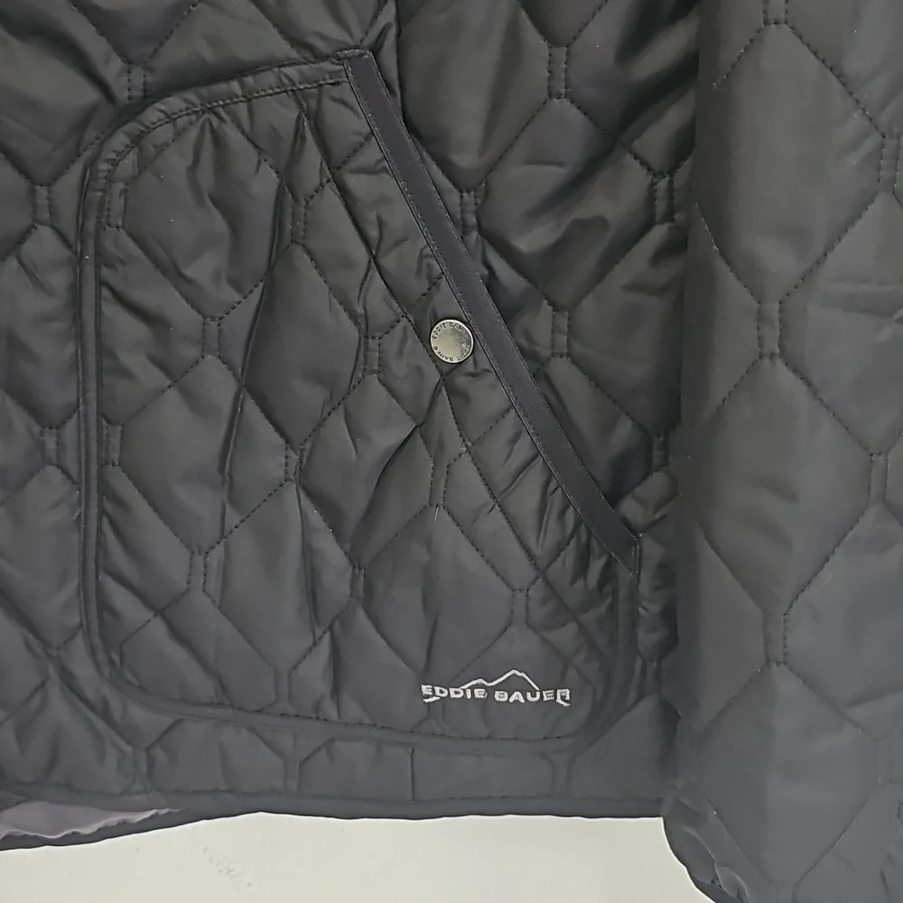 Eddie Bauer Women's Year Round Quilted Field Jacket Black Size Large - Picture 4 of 12